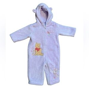 VINTAGE DISNEY BABY WINNIE THE POOH EMBROIDERED BUNTING SUIT ONSIE